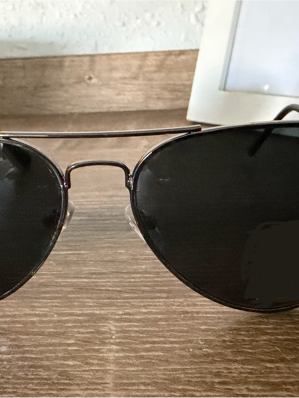 Classic Aviator Sunglasses with Black Lenses